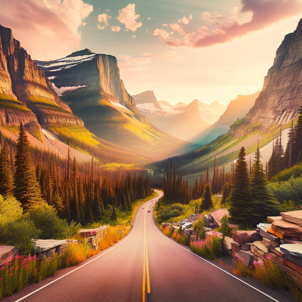 Breathtaking view of Going-to-the-Sun Road, highlighting the natural beauty underlying the tax journey in Montana.